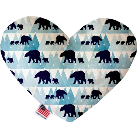 Mirage Pet Products Winter Bear Tracks Canvas Heart Dog Toy 8 in. 1307-CTYHT8